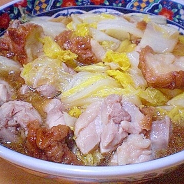 「白菜と鶏肉と仙台麩の煮物」　　　　♪♪